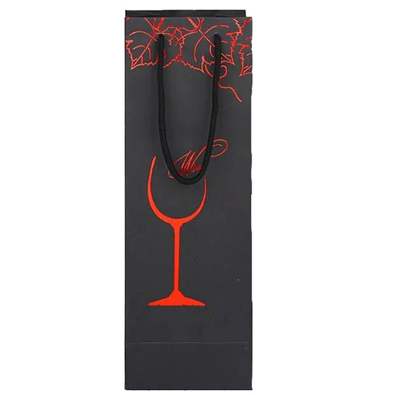 A01-12Pcs крафт-бумага сумки для вина Подарочная сумка красное вино подарочные одна