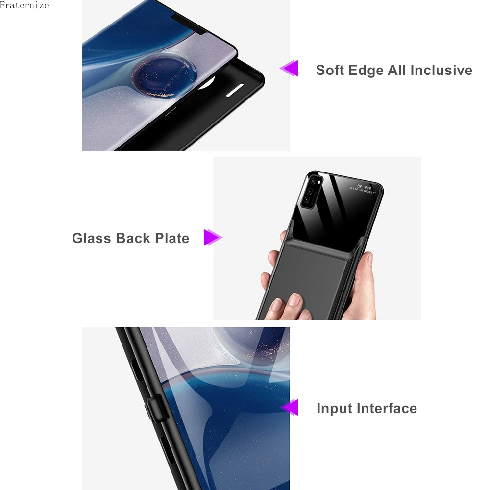 Для Samsung Galaxy S8 S9 S10 S20 Plus Note 9 8 A50 A50S A30S A70 A8S A9 Pro Умный зарядный чехол с аккумулятором Power Bank Зарядные чехлы.