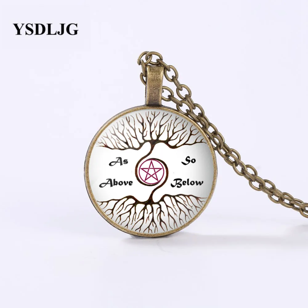 GDRGYB эзотерическое ожерелье-как выше так ниже языческая Викка-оккультный подарок