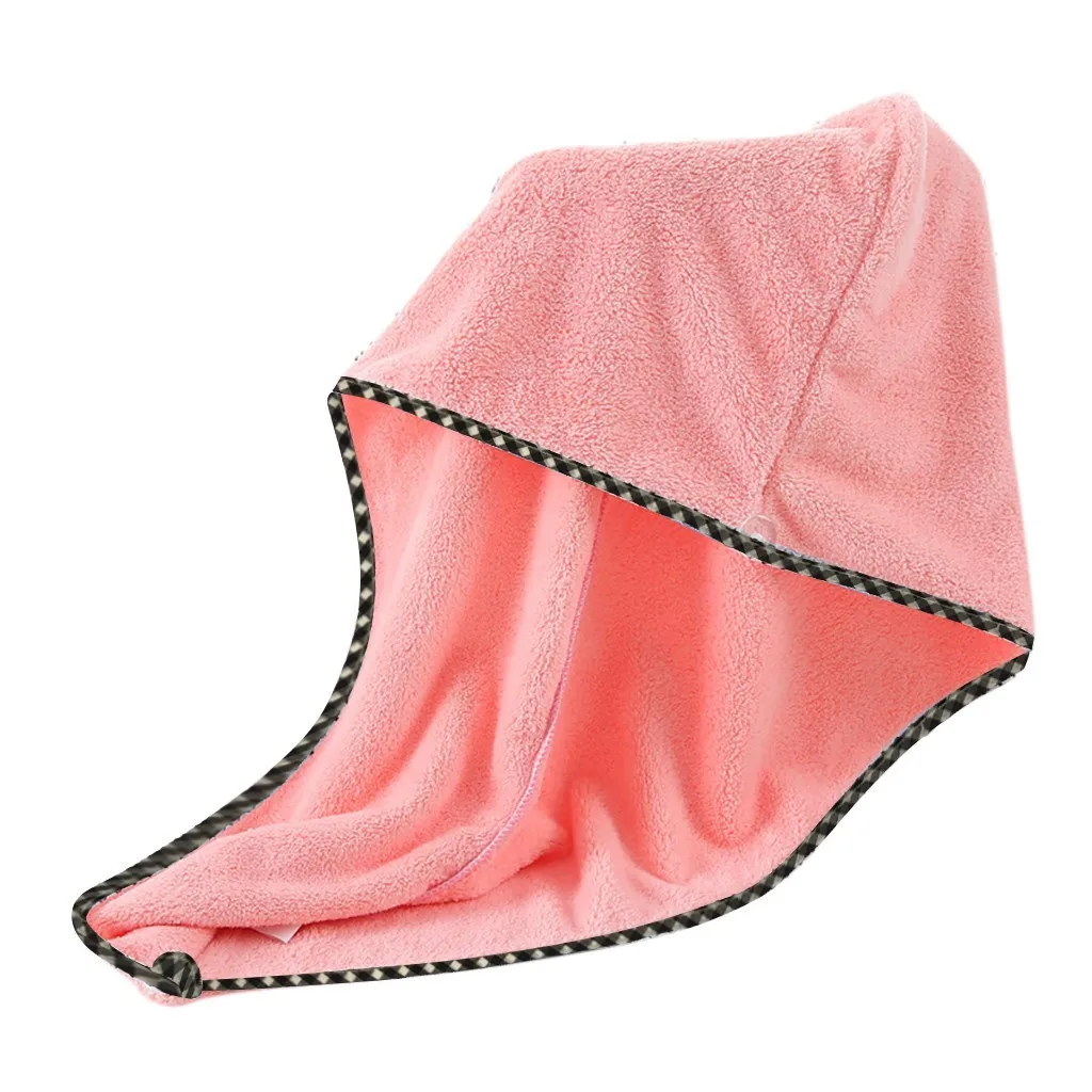 Pink Шапочка для ванной 2019TOP шапочка для душа из микрофибры для волос быстро сохнет шапка для волос обернутая полотенце шапочка для купания G90903 - Цвет: Pink