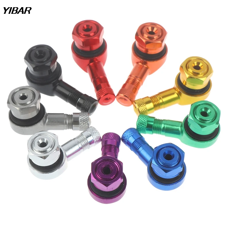 

2pcs 90 Degree Angle Aluminum Alloy Valve Stem Motorcycle Wheel Tire Tubeless Valve Stems For 11.3mm Rim Wheel Parts