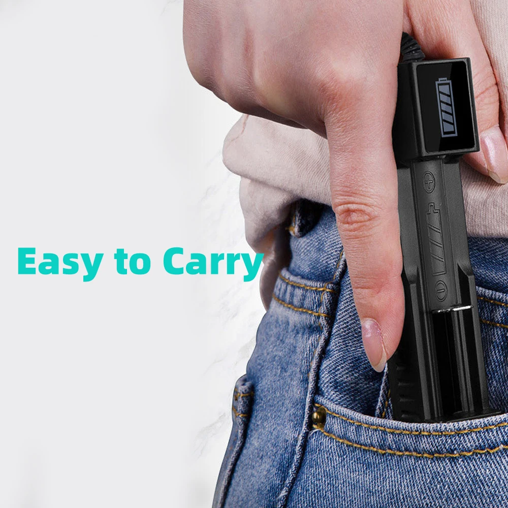 Универсальное зарядное устройство 18650 1 слот USB Li lon для 14500 10440 аккумуляторных батарей адаптер