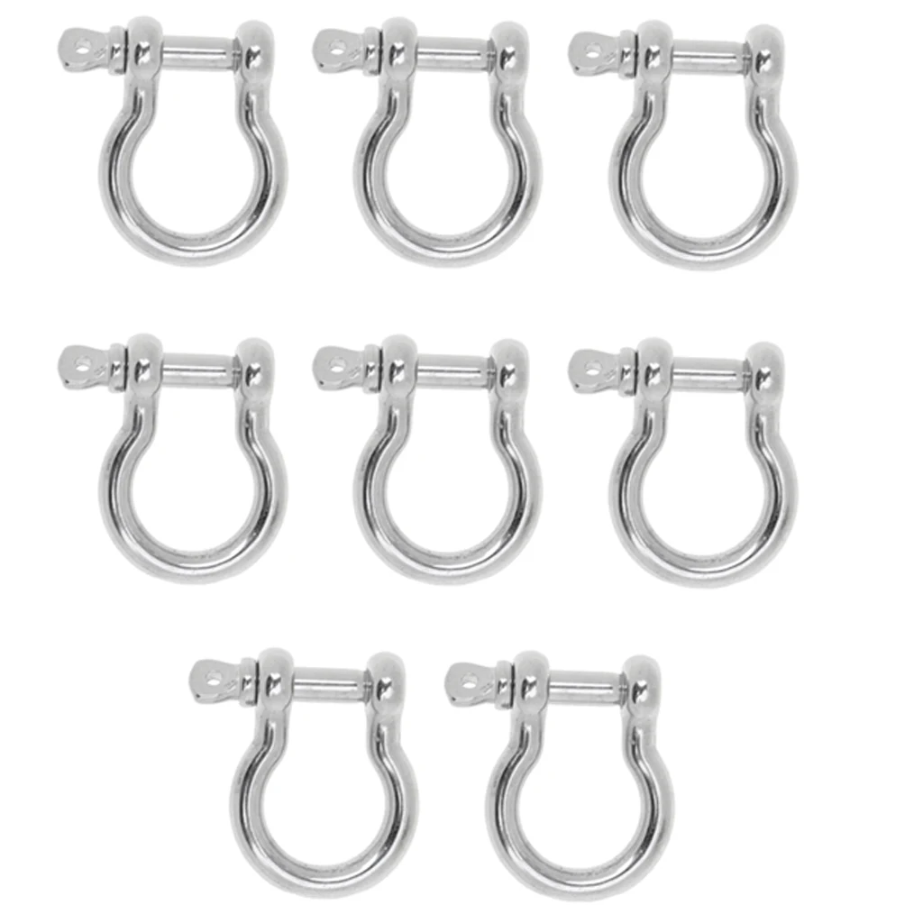 

8pcs Stainless Steel Bow Anchor Shackle With Screw Pin Boat/Sailing/Rigging