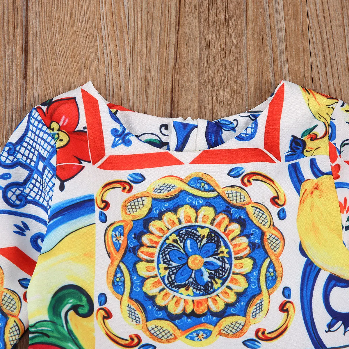 Новый брендовый комбинезон с круглым воротником для маленьких девочек костюм