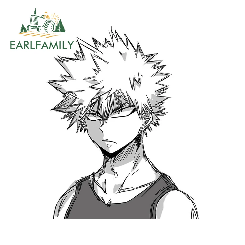 

EARLFAMILY 13 см x 10,3 см автомобильные наклейки для Bakugou Katsuki художественные скетч графическое окно бампер багажник ноутбук водонепроницаемый Дек...