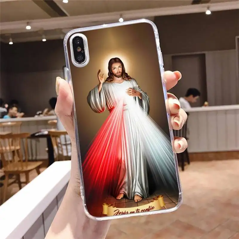 

Jesus Sacred Heart Phone Case Transparent soft For iphone 5 5s 5c se 6 6s 7 8 11 12 plus mini x xs xr pro max
