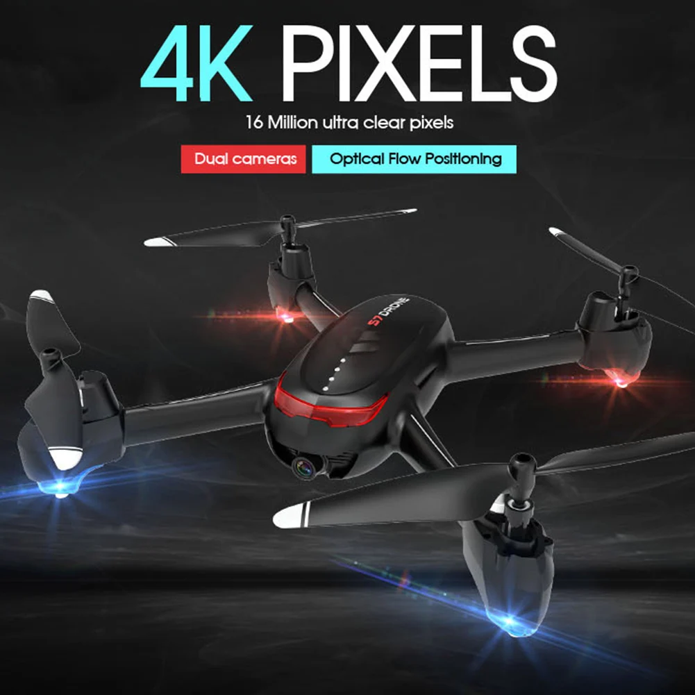 2.4GHz 4K Toys RC Quadcopter Altitude Hold G Sensor Drone Positioning HD Camera Aerial Led Wide Angle Selfie Gesture Control | Игрушки и