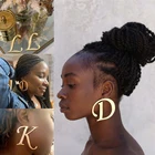 Серьги-гвоздики женские из нержавеющей стали, с буквами A-Z