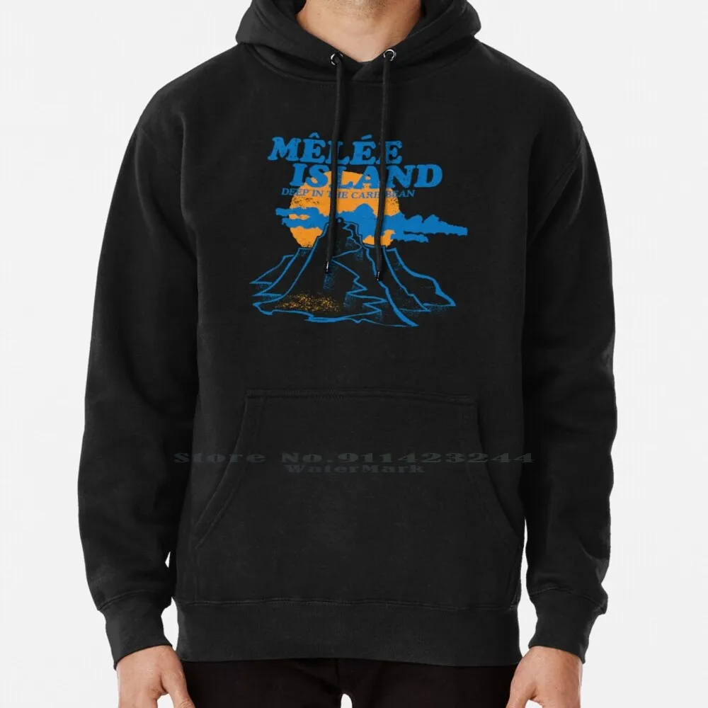 

Mêlée Island ( Dark Variant ) Hoodie Sweater 6xl Cotton Monkey Island Pirate Retrogaming Guybrush Threepwood 90s Vintage