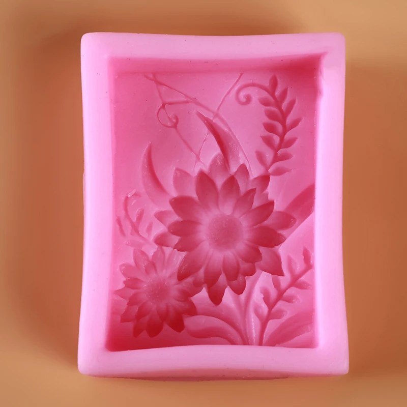 3D Sunflower Silicone Mold DIY Soap Mould Homemade Soaps Making Candle Moulds Wedding Cake Decorating Tools | Дом и сад