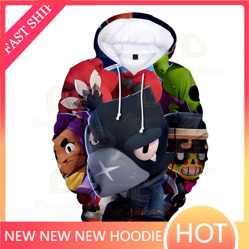 

Crow Shoot Game 3D Hoodie Browlers EMZ and Star, Shoot Children's Baby Clothing Jackets Women Kids MAX Tops 2021 Boys Girls