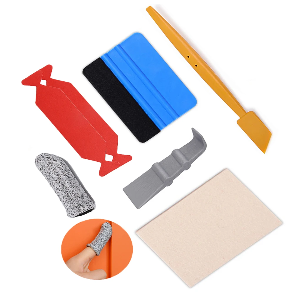 EHDIS 7 шт. скребок из углеродного волокна шерстяной виниловая пленка автомобильный