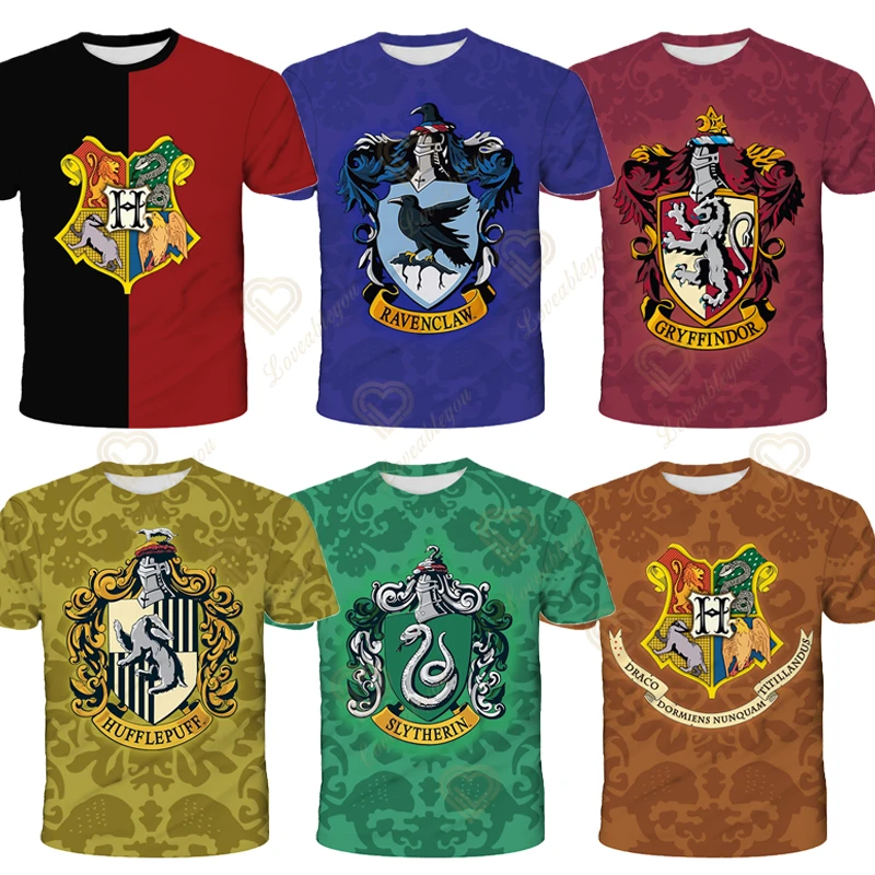 

2021 Wizardry T Shirt Summer Short Sleeve O-neck Tshirt Tees for Baby Boys Kids Casual Cartoon Tops Girls T-shirt