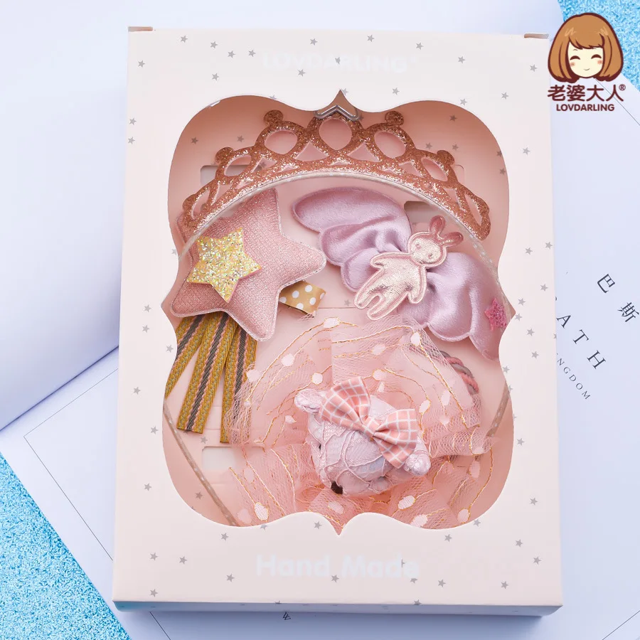 

Корона для волос с застежкой для волос для старых леди в стиле принцессы с маленьким ангелом медведем в японском и корейском стиле красивый ...