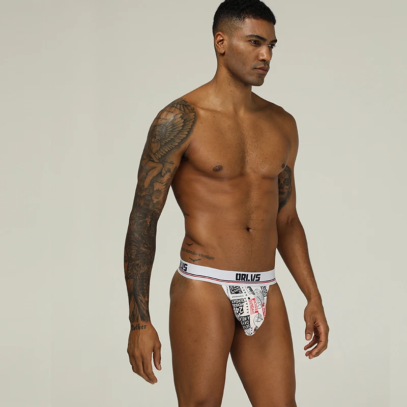 Мужские трусы джоки AIIOU черные Трусы стринги с индивидуальным принтом Тонги