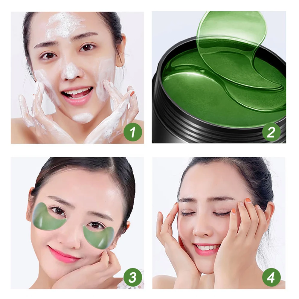 Маска для век водорослей 60 шт. увлажняющие патчи средство удаления морщин темные