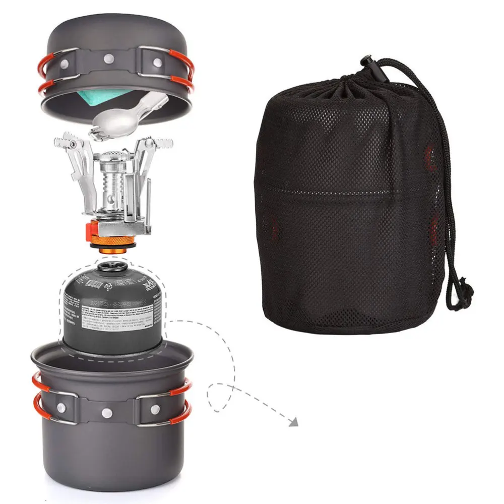 

1Set of Portable Camping Pot Camping Teapot Useful Cooking Utensils Durable Cookware Cooking Pan for Camping Outdoor