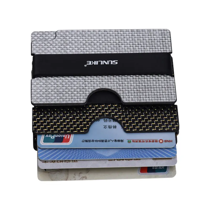 Для мужчин из углеродного волокна кошелек легкий Портативный держатель для карт