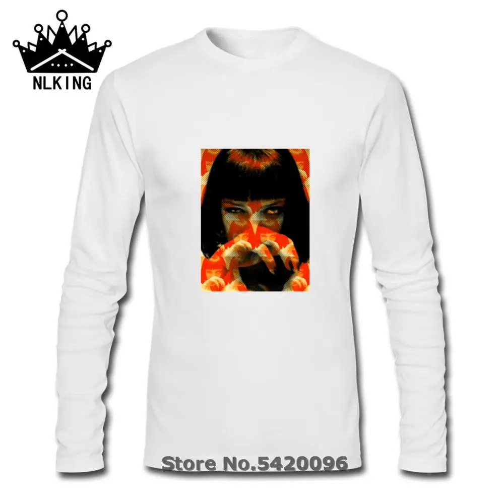 Харадзюку Мужская футболка Миа Уоллес целлюлоза фантастика ума Турман мужские