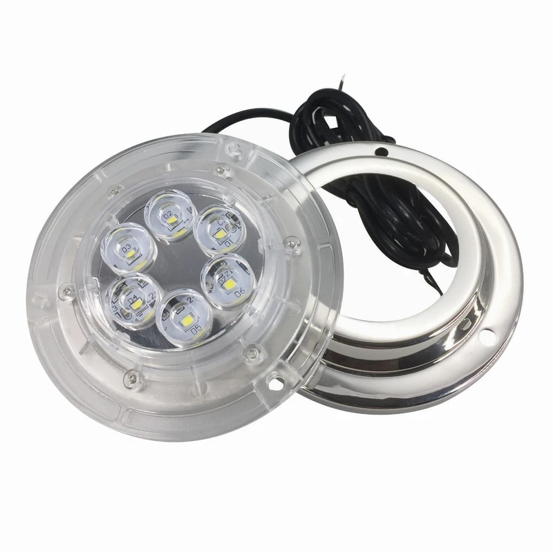 Синий светодиодный подводный фонарь DC 10/30 В для морской лодки яхты 316 SS