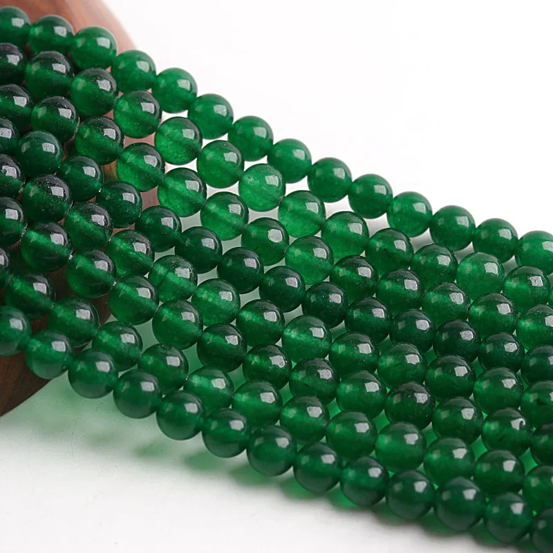 

Natural Stone Dark Green Chalcedony Beads For Jewelry Making DIY Bracelets Necklace Accessories 15" Strands 4/6/8/10/12mm
