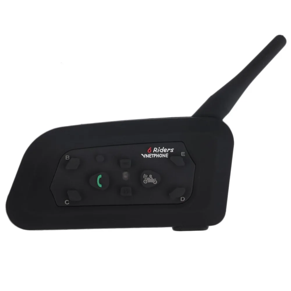 V6 мотоциклетный Bluetooth шлем домофон гарнитура 1200 м мотоцикл беспроводной BT домофон для 6 всадников Intercomunicador
