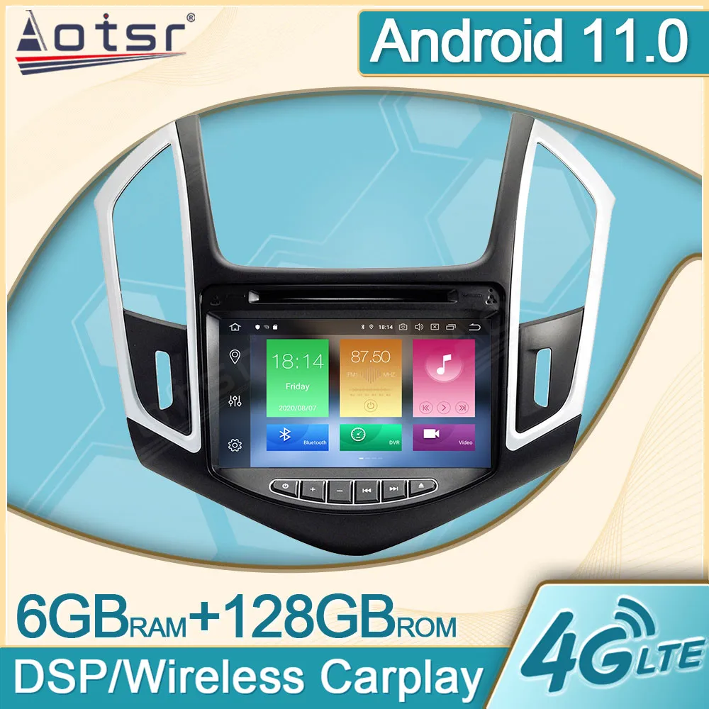 

6+128G Android 11.0 For Chevrolet Cruze 2012 - 2015 Car Radio Multimedia GPS Navi Video Player Carplay DVD Head Unit DPS No 2Din