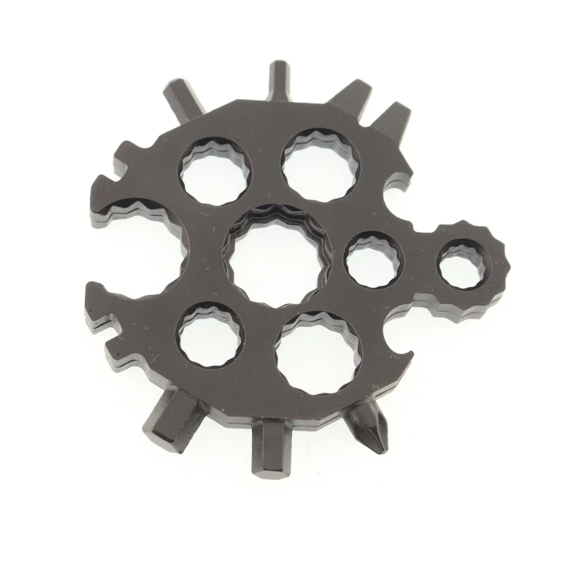 

20 in 1 Snowflake Multi Pocket Tool Keyring Spanner Hex Wrench Multifunction Multipurpose Camp Hike Accessories