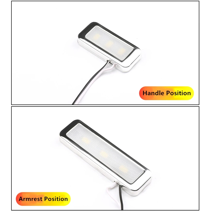QCDIN светодиодный светильник для салона автомобиля с ручкой на двери декоративный