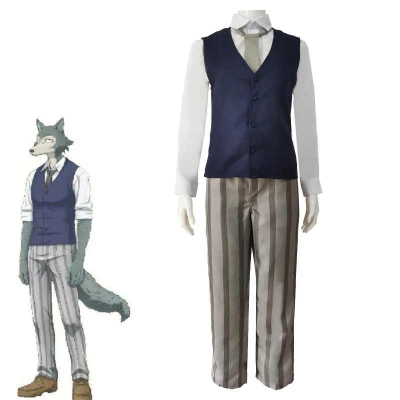 Аниме Beastars серый волк Legoshi Униформа Carnivore Legosi Косплей Костюм Cherryton Academy Garden Club