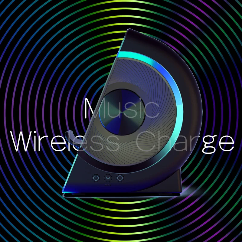 Новинка 2021 Беспроводное зарядное устройство для смартфона bluetooth динамик FM-радио