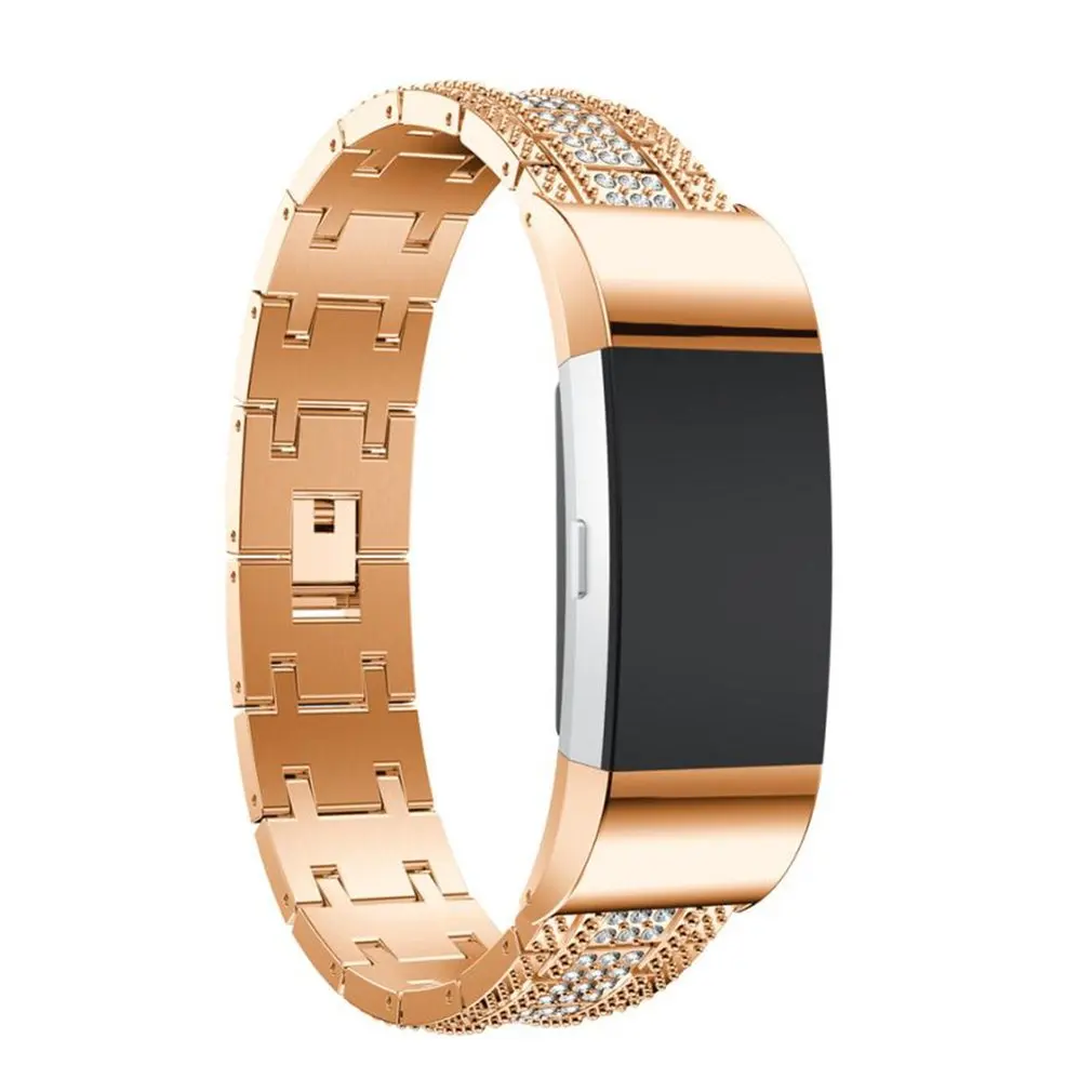 

Stainless Watchband Replacement For Fitbit Fitbit Charge 2 With Rhinestone Metal Bracelet Watch Strap Watchband