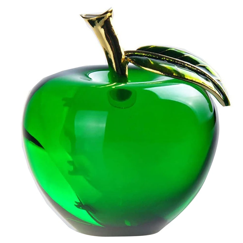 

6cm Crystal Apple Ornaments Home Office Decoration Gift Souvenir