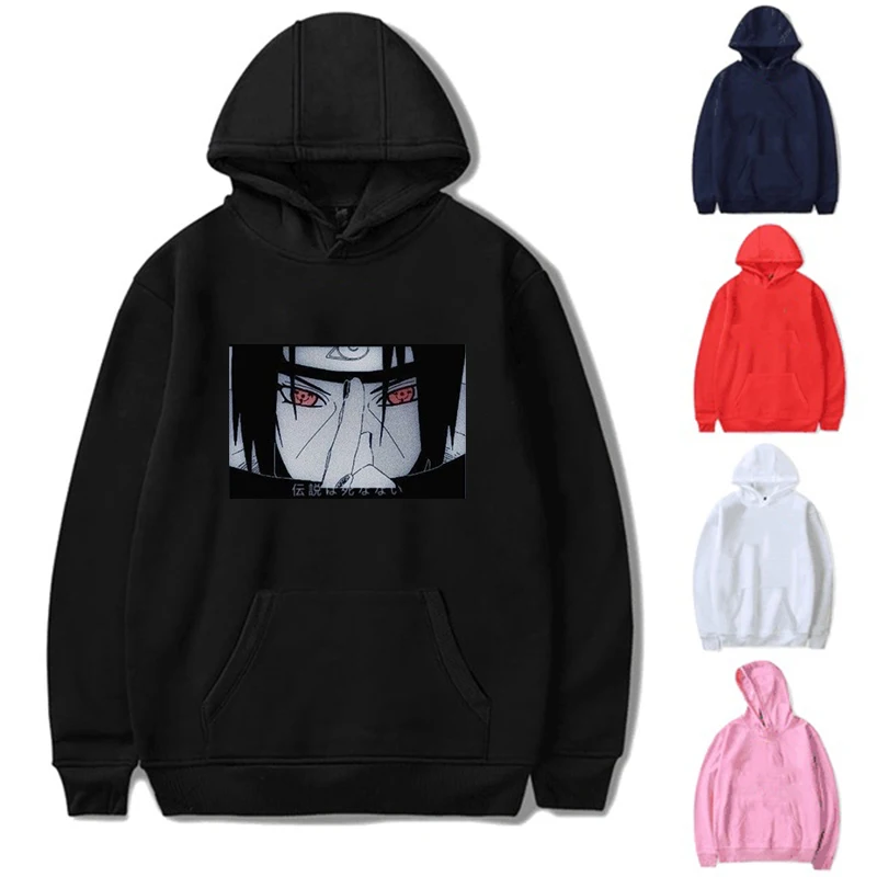 Мужская толстовка с длинными рукавами зимняя одежда аниме Наруто для женщин и