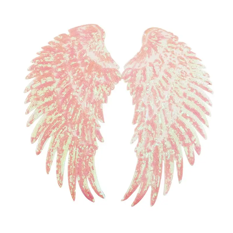 Термонаклейки для одежды с блестками крылья ангела аппликация на одежду | Дом и