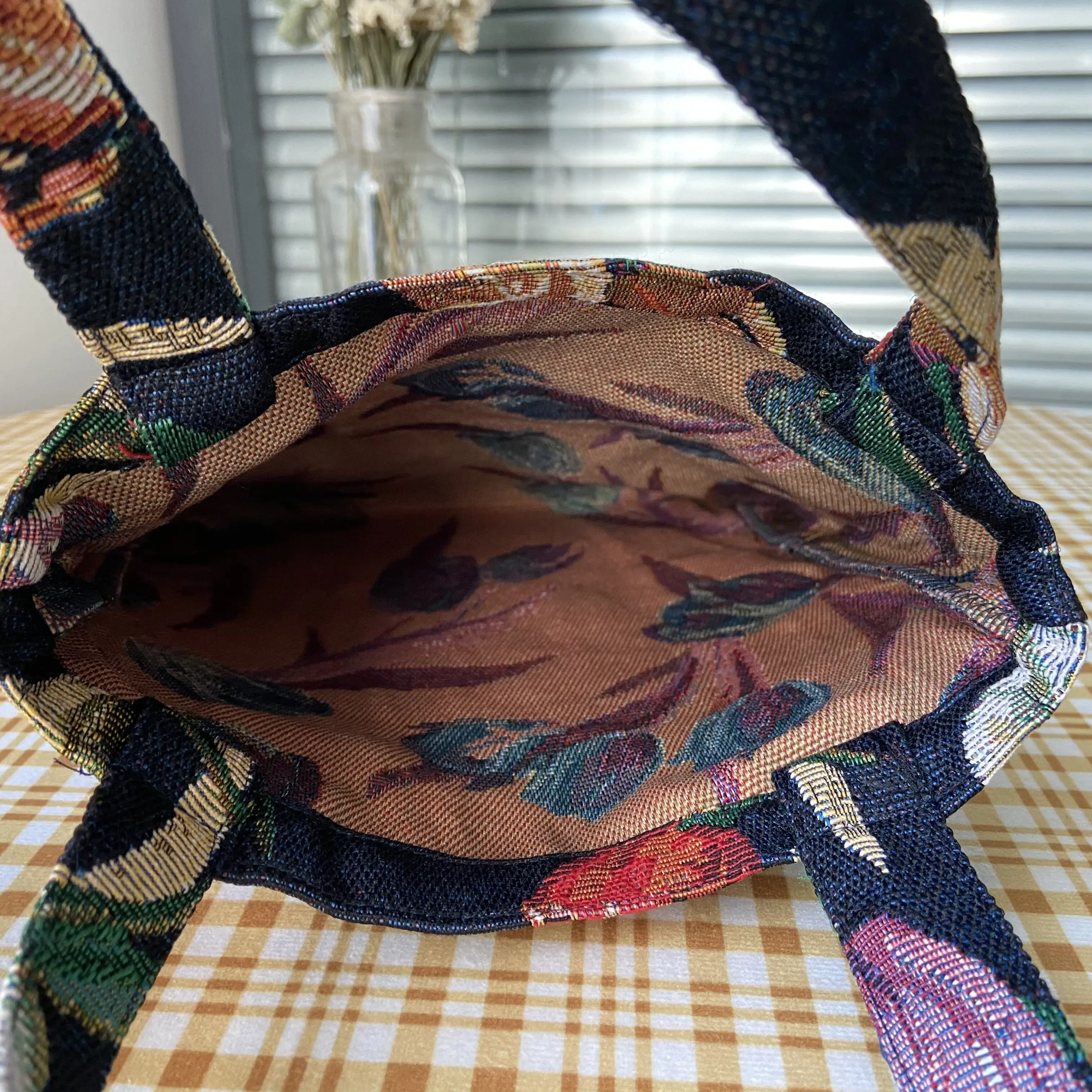 

Retro Design Women Small Handbags Vintage Flower Pattern Ladies Clutch Purse Shoulder Bags Fashion Female Daily Mini Tote Bolsas