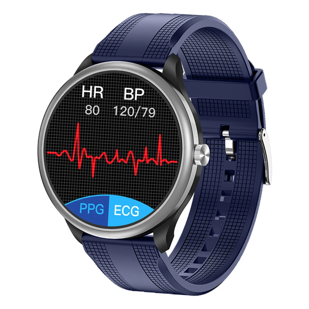 

Мужские и женские часы PPG ECG с циферблатом и откликом вызова, температурой тела, пульсометром, артериальным давлением и музыкой BT