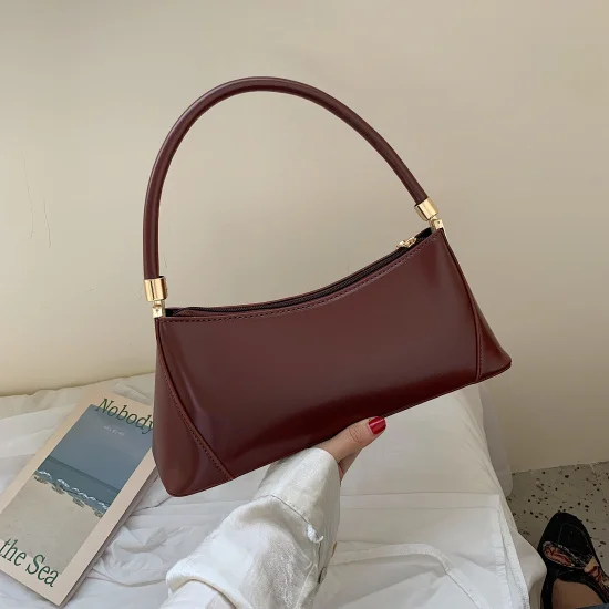 Brown Однотонные Сумки из искусственной кожи для женщин сумка женская маленькая элегантная сумка Женская Роскошная сумочка - Цвет: Brown