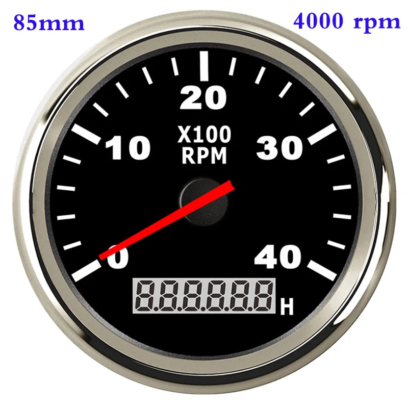Тахометр 85 мм 3000 4000 6000 8000 об/мин для автомобиля лодки мотоцикла датчик с моточасов