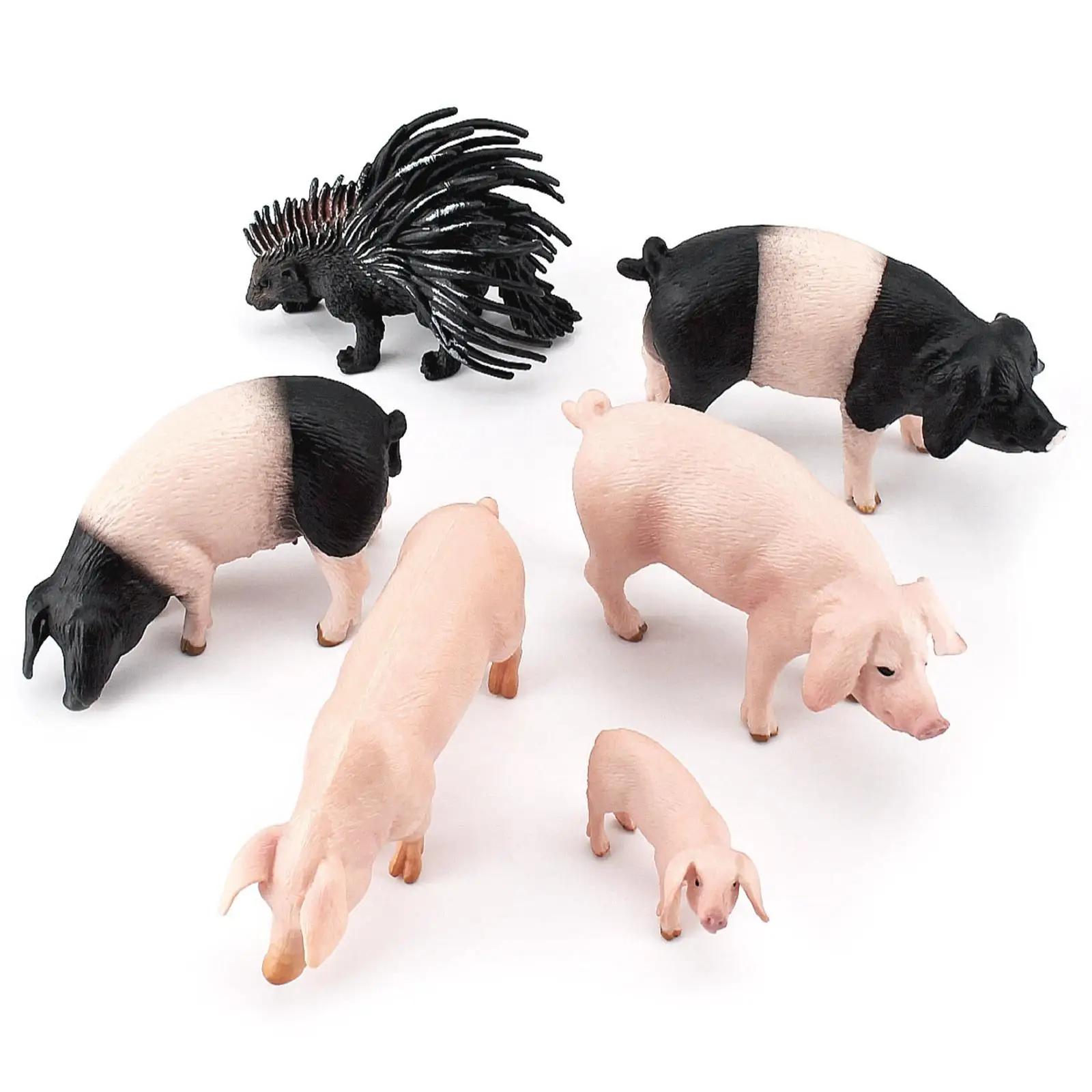 

6 Pieces Plastic Pig Animal Model Figurines Action Pig Figures for Toddlers Gift