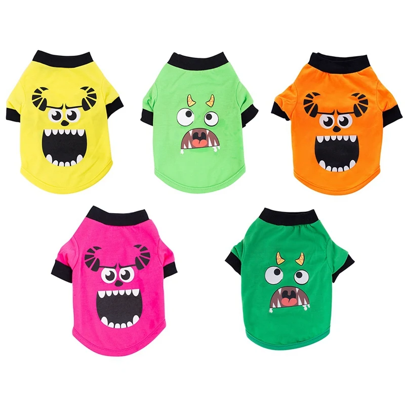 

Funny Pets Clothing Cartoon Puppy Dog Vest Shirt Pet Clothes for Small Dogs Chihuahua Shirts Dogs Cat Outfit