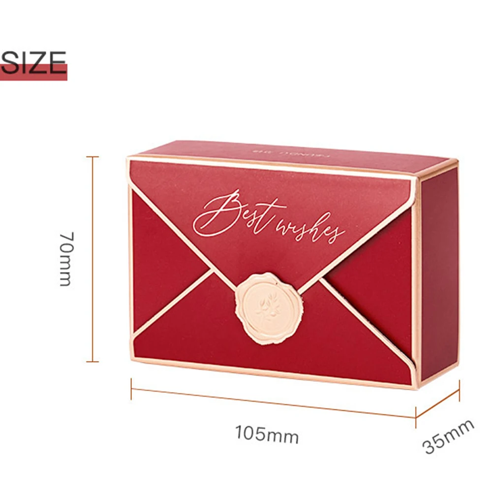 

20pcs/lot Gift Box Simple Creative Bronzing Gift Box Packaging Envelope Shape Wedding Candy Bags for Birthday Party Decoration