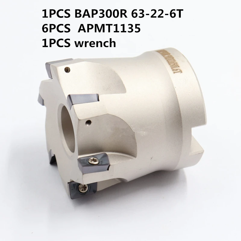 Торцевая фреза BAP300R 63-22-6T обрамление под прямым углом 90 градусов для фрезерных