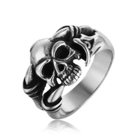 fashion retro gothic skull ring jewelry mens womens universal ring party jewelry hip hop holiday gifts wholesale