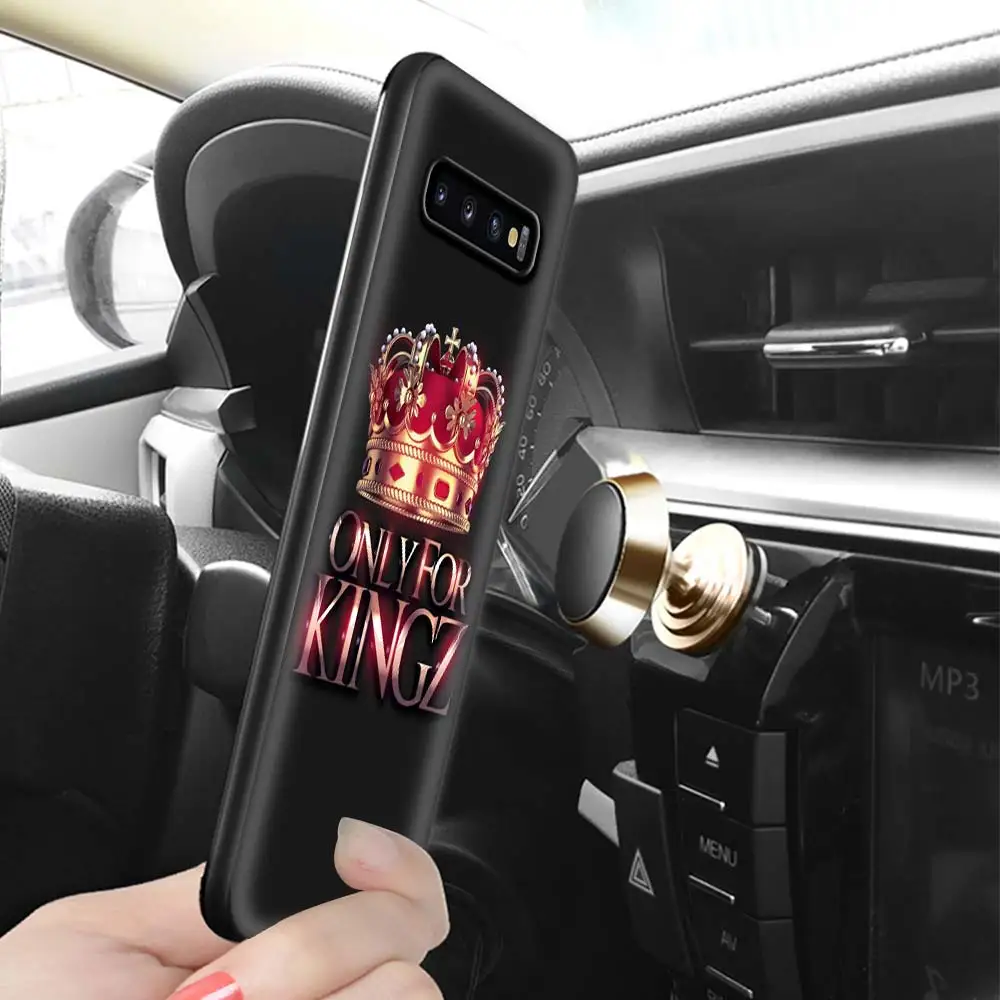 

Soft Cover Case for Samsung Galaxy S20 FE S10 S9 S8 10 Lite S10e S20 Ultra Plus 5G Phone Black Coque Crown King Queen
