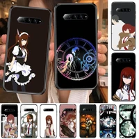 steins gate anime anime phone case for xiaomi black shark 2 3 3s 4 pro helo black cover silicone back prett