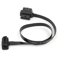 obdii obd2 16pin 90 degree angle male to female diagnostic extender connector cable splitter flat thin as noodle 60cm
