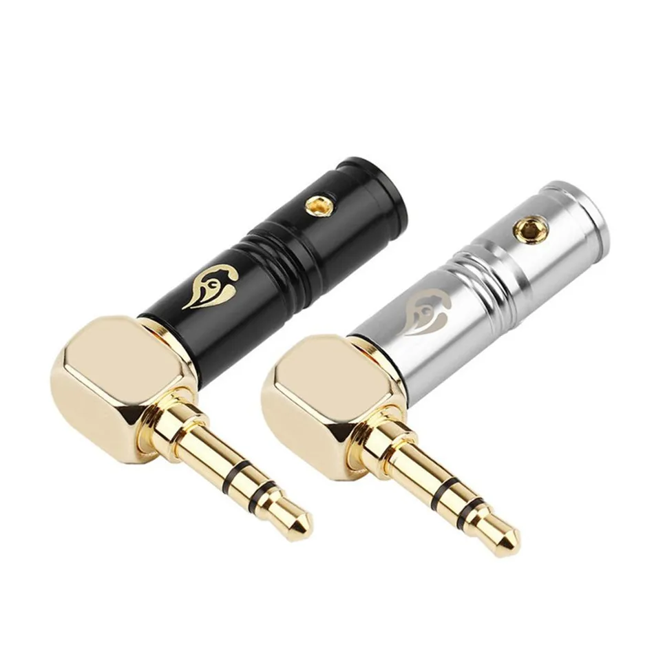 3 5 мм разъем под прямым углом штекера для наушников Hi Fi аудиоадаптер на 90 градусов