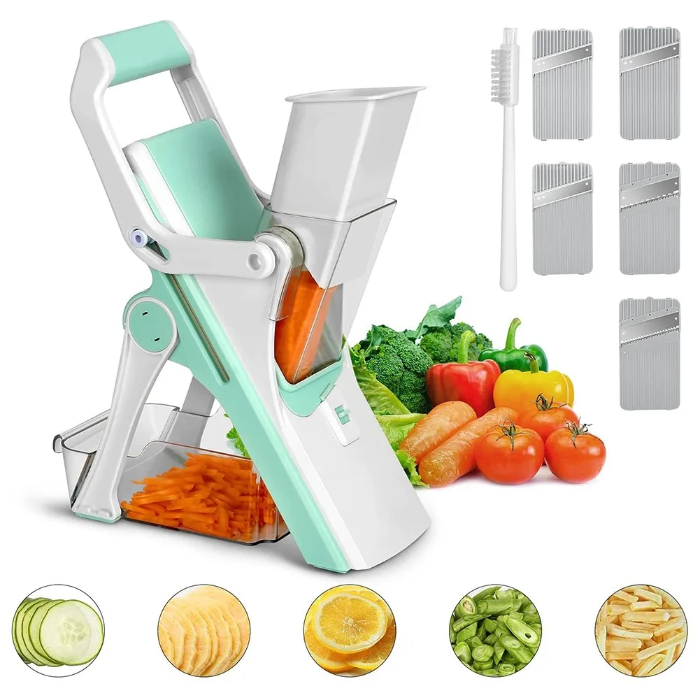 

Slicer Mandolin Manual Chopper GratersVegetable Cutter Fruit French Fries Meat Masher Collapsible Kitchen Tools