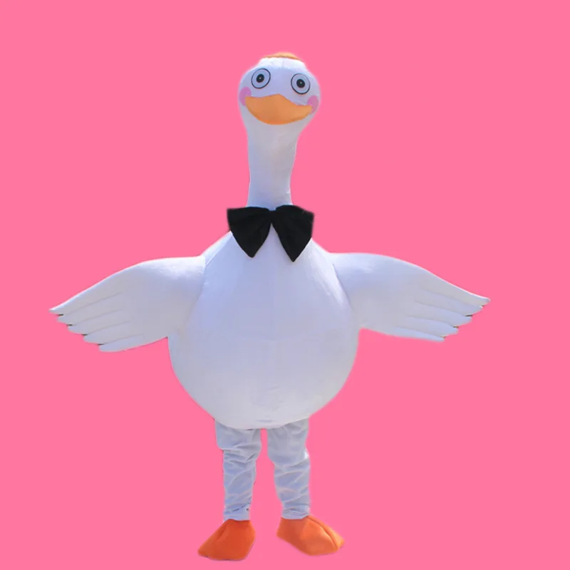 

Cute Big White Goose Cosplay Costume for Adult Animal Mascot Fursuit Ad Promotion Walking Cartoon Goose Performance Clothing
